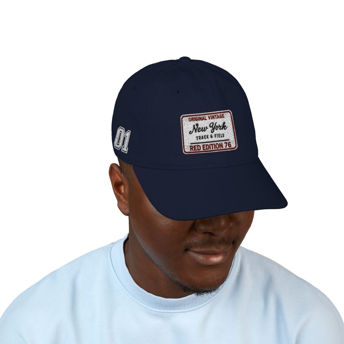Embroidered 'New York' Patch Dad Baseball Cap - Chinchilla Choons